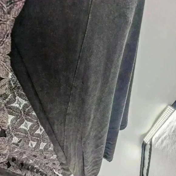 POL open Front Long Sleeve Duster Cardigan Size Small Black/ Gray Lacey - Picture 9 of 11
